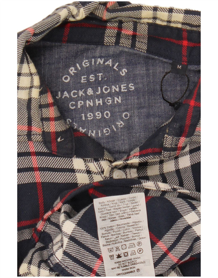 Jack & Jones muška košulja od flanela Srednje tamnoplava karirana pamuk
