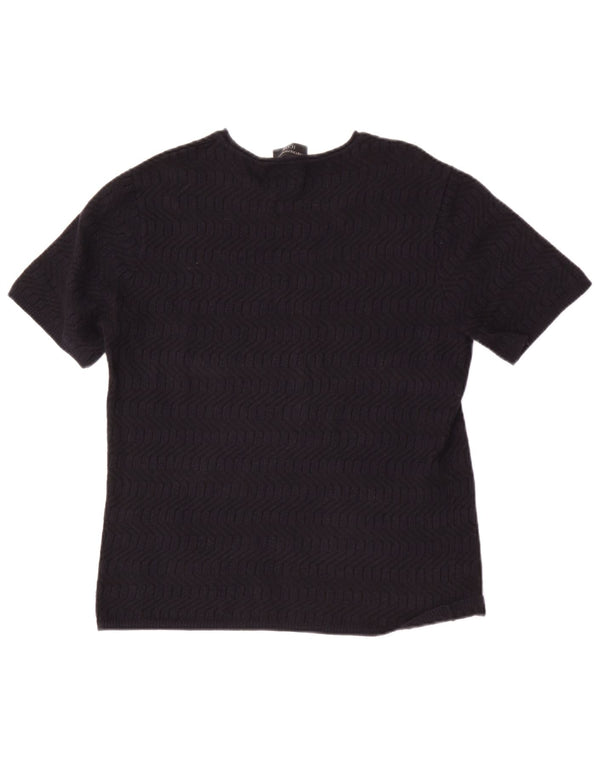 Emporio Armani ženski džemper s veznim izrezom UK 14 srednje tamnoplava