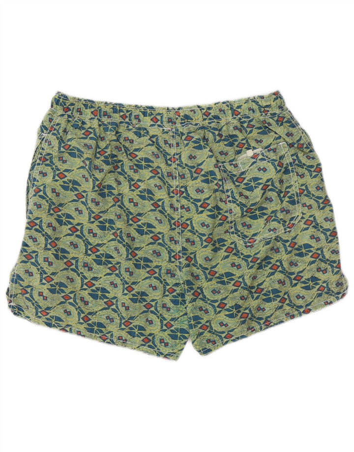 SANTO STEFANO Muške kratke hlače za kupanje srednje zelene geometrijske poliamidne boje