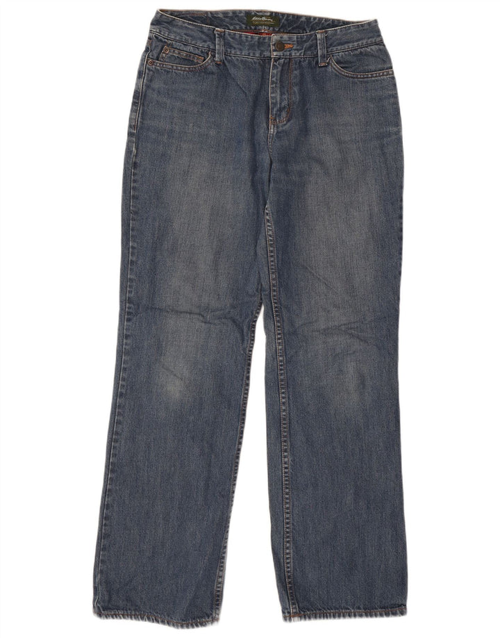 EDDIE BAUER Ženske ravne traperice US 6 srednje W30 L30 plavi pamuk