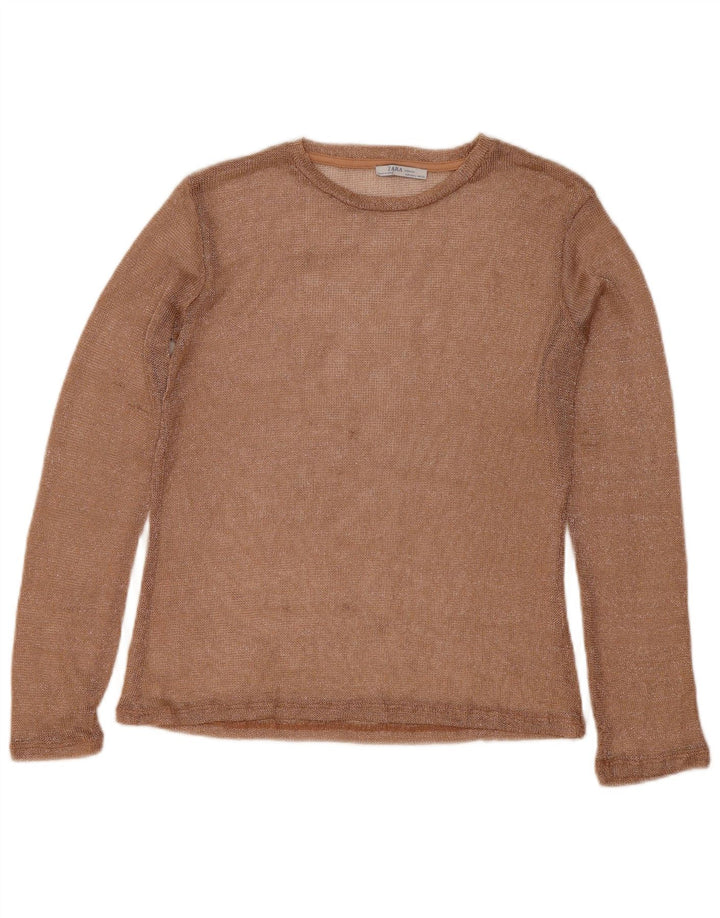 Zara ženska majica dugih rukava UK 16 Large Gold