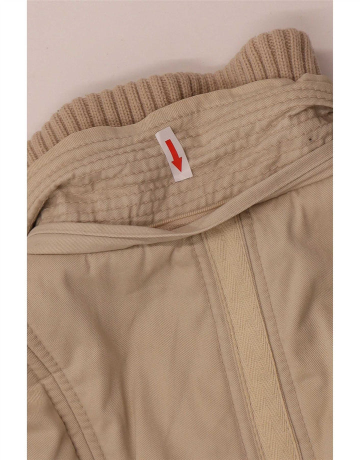 Zara ženska podstavljena jakna UK 12 Medium Beige Cotton Classic