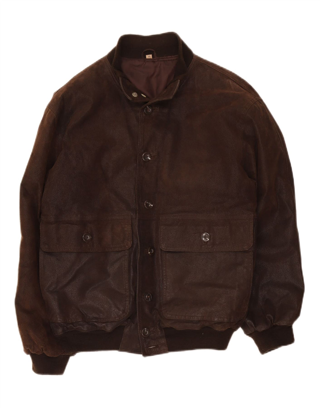 Vintage muška bomber kožna jakna IT 48 srednje smeđa