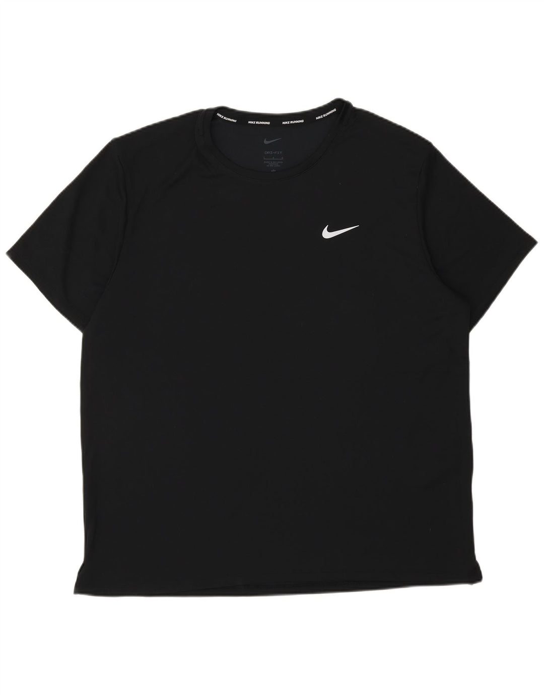 Nike Dri Fit Graphic T-Shirt Top Veliki crni poliester