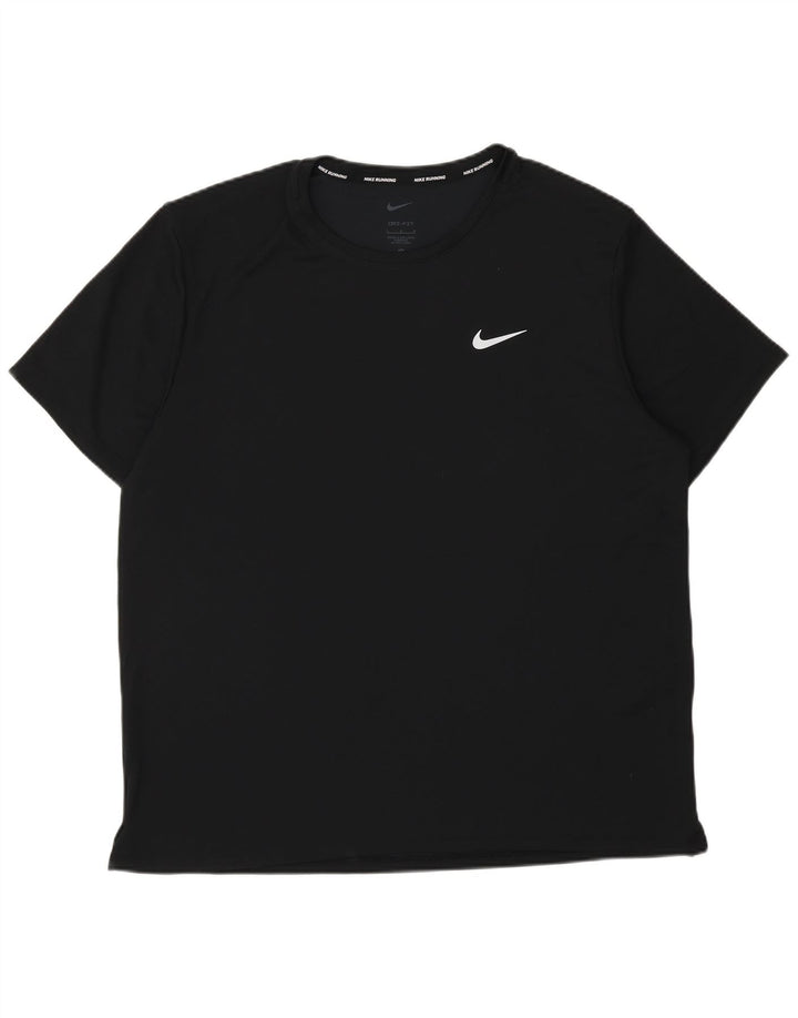Nike Dri Fit Graphic T-Shirt Top Veliki crni poliester