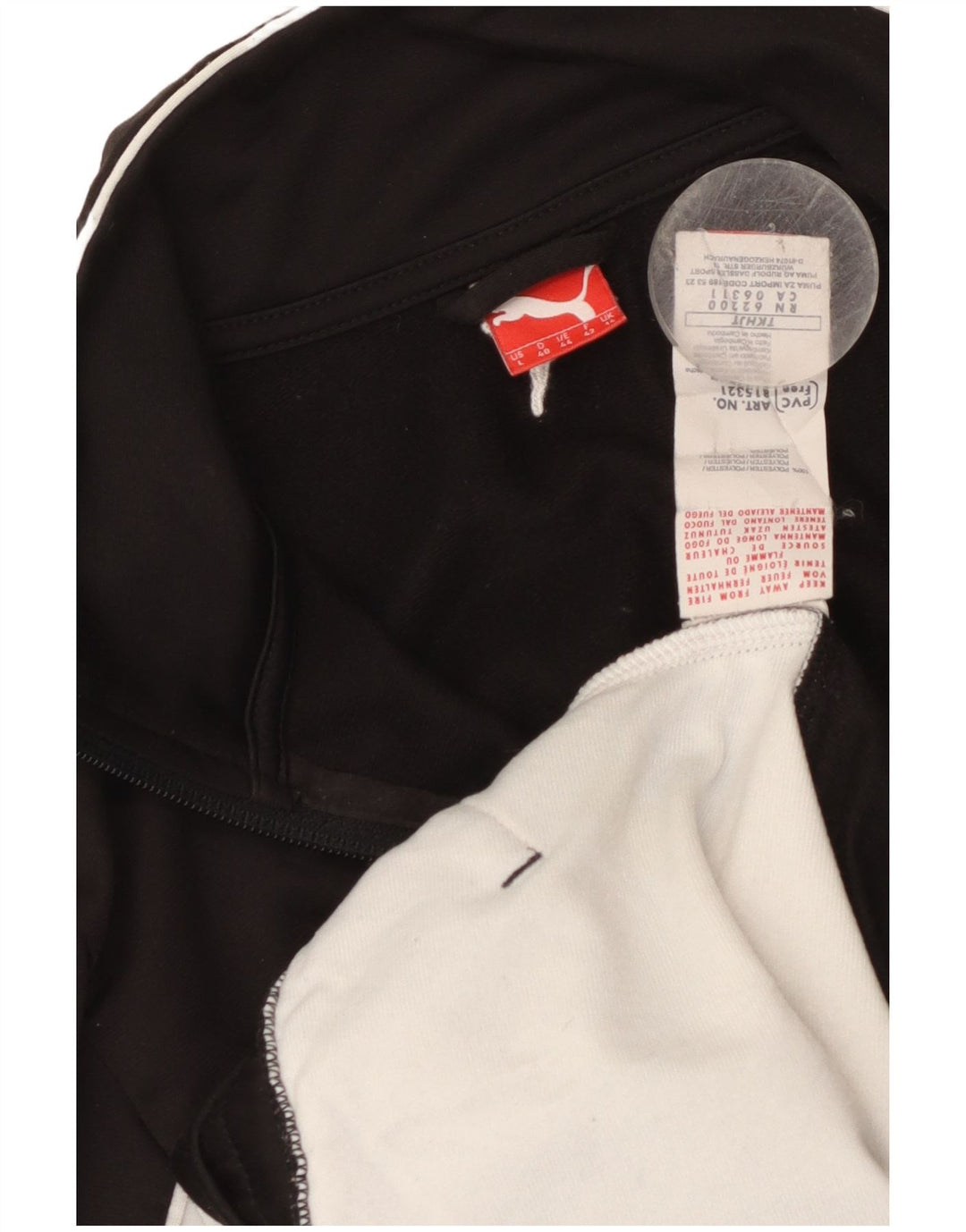 Puma ženska gornja jakna trenirke UK 14 Large Black Colourblock poliester
