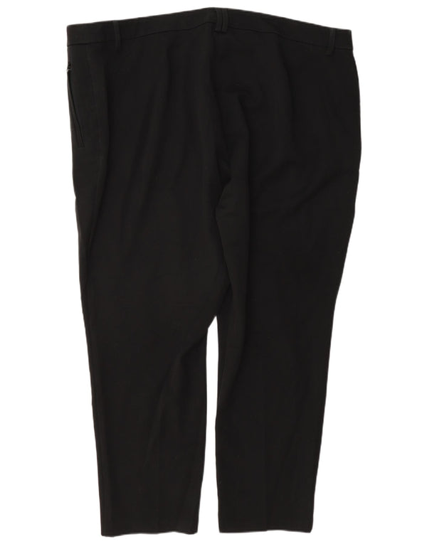 Marks & Spencer ženske ravne ležerne hlače UK 24 4XL W46 L28 crne