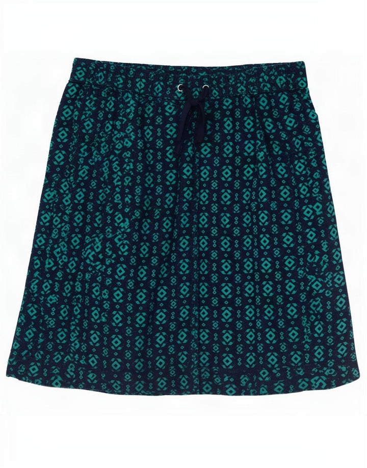 Marks & Spencer ženska suknja A-kroja UK 12 srednje W30 tamnoplava geometrijska