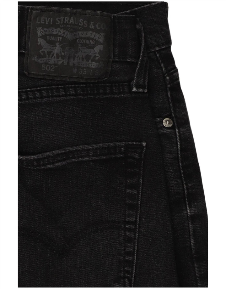 Levi's muške 502 ravne traperice regularnog kroja W33 L32 crne