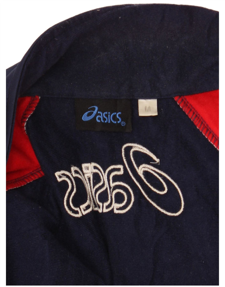 ASICS muška gornja jakna trenirke s grafičkim motivima srednje tamnoplave boje
