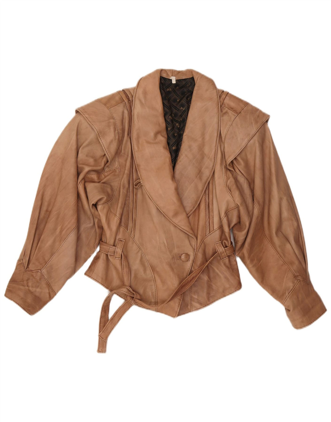 VINTAGE ženska kožna jakna UK 14 velika bež