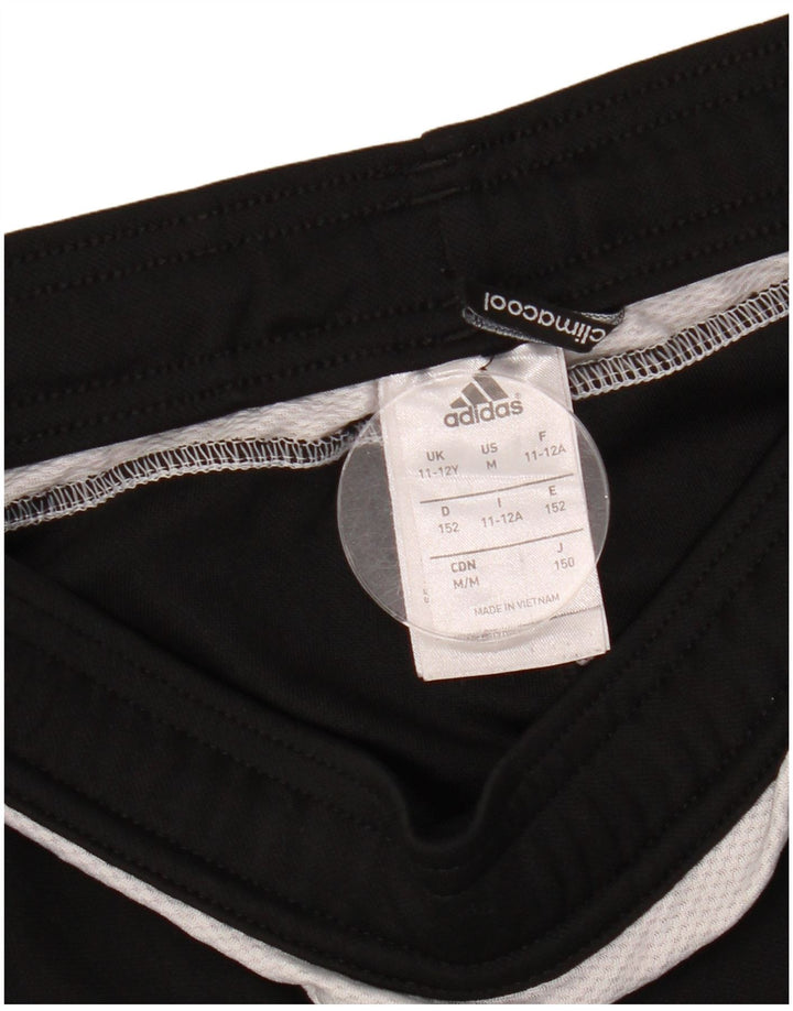 ADIDAS Climacool trenirke za dječake od 11 do 12 godina, crne poliesterske hlače