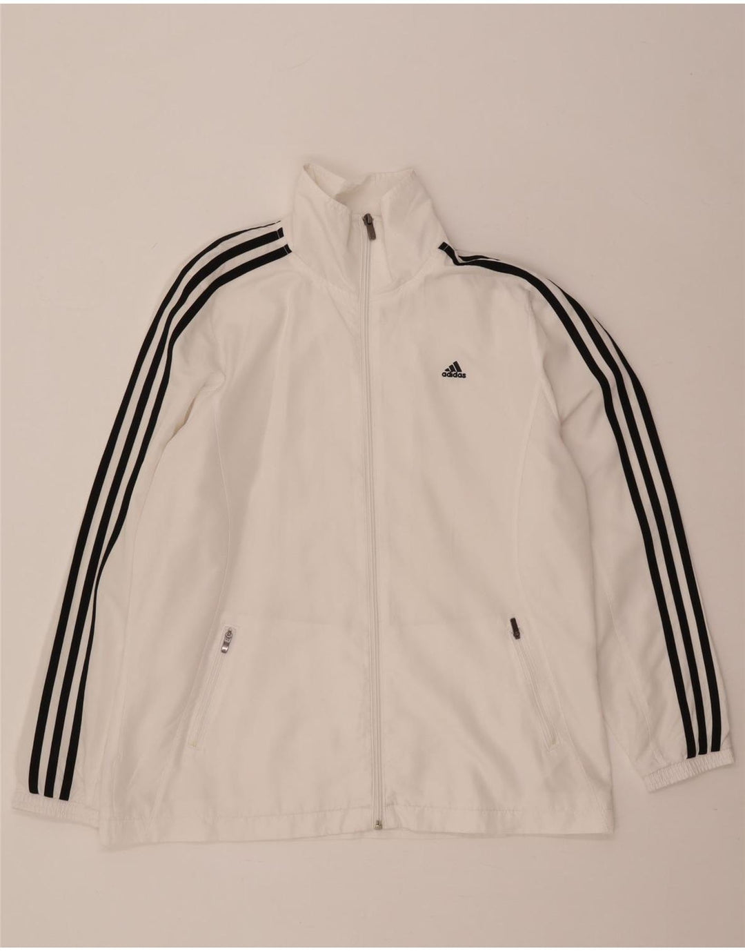 Adidas ženska trenirka Climalite gornja jakna UK 16 veliki bijeli poliester