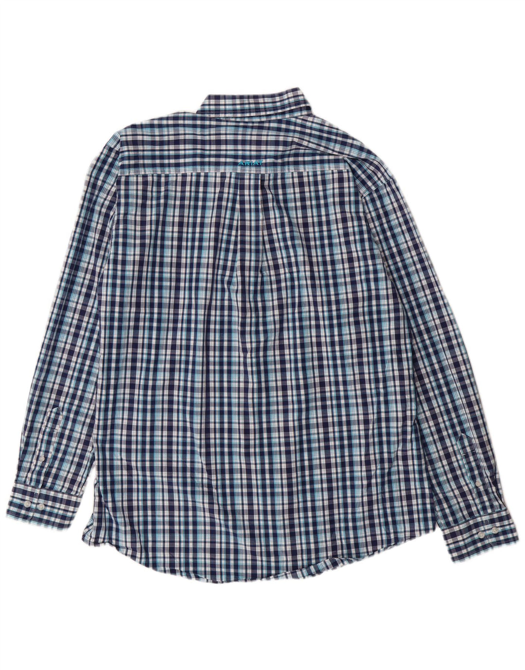 Ariat muška pripijena košulja XL plavi pamuk na karo