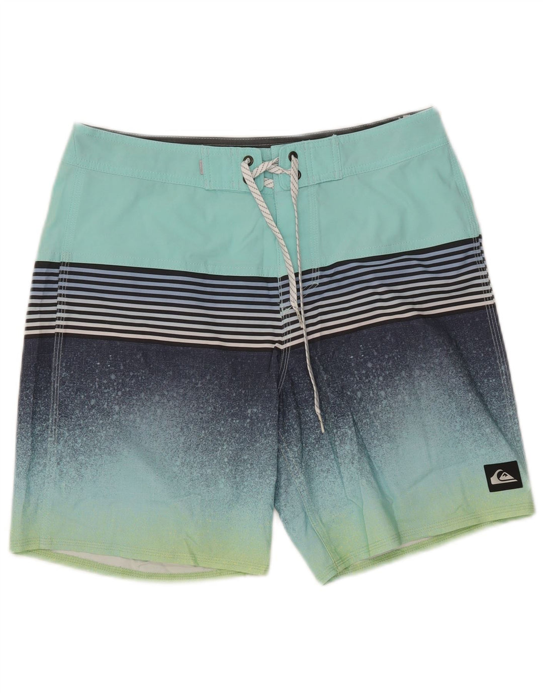 Quiksilver muške kratke hlače za kupanje srednje tirkizne pruge od poliestera