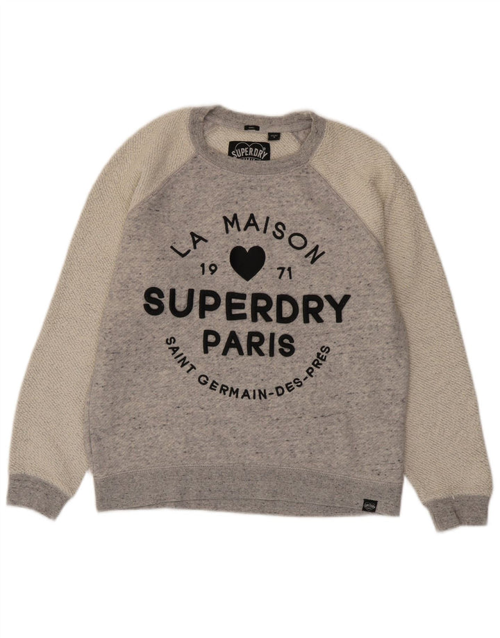 Superdry ženski džemper s grafičkim motivima UK 10 malih sivih blokova boja