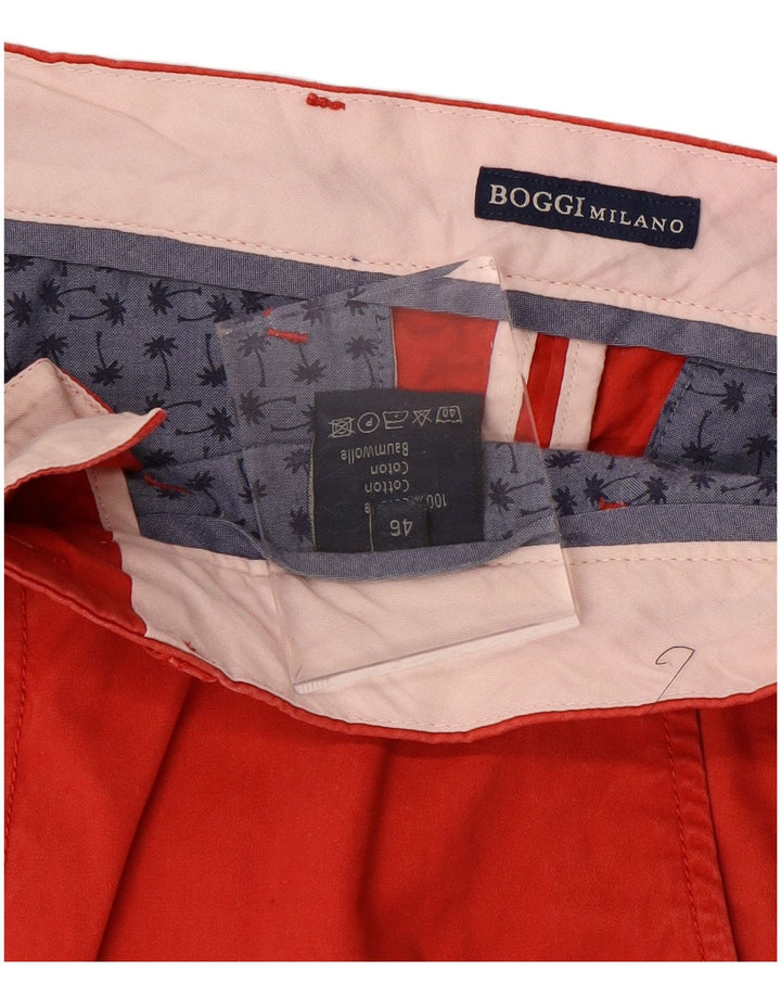 BOGGI muške Milano Chino kratke hlače IT 46 male W34 crveni pamuk