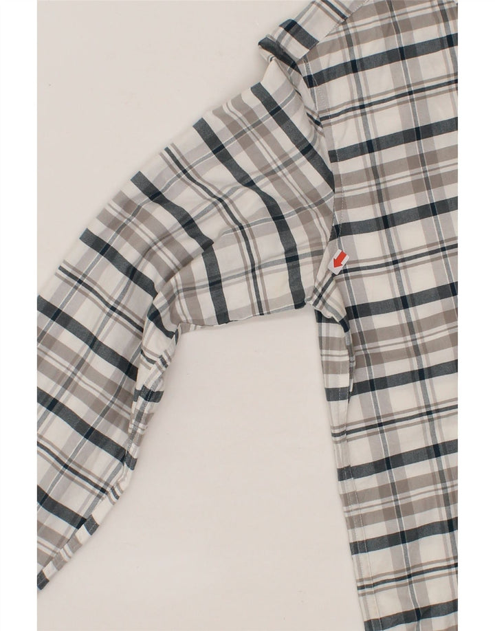 J. CREW Mens Slim Fit Shirt Medium Grey Check Cotton Vintage J. Crew and Second-Hand J. Crew from Messina Hembry 