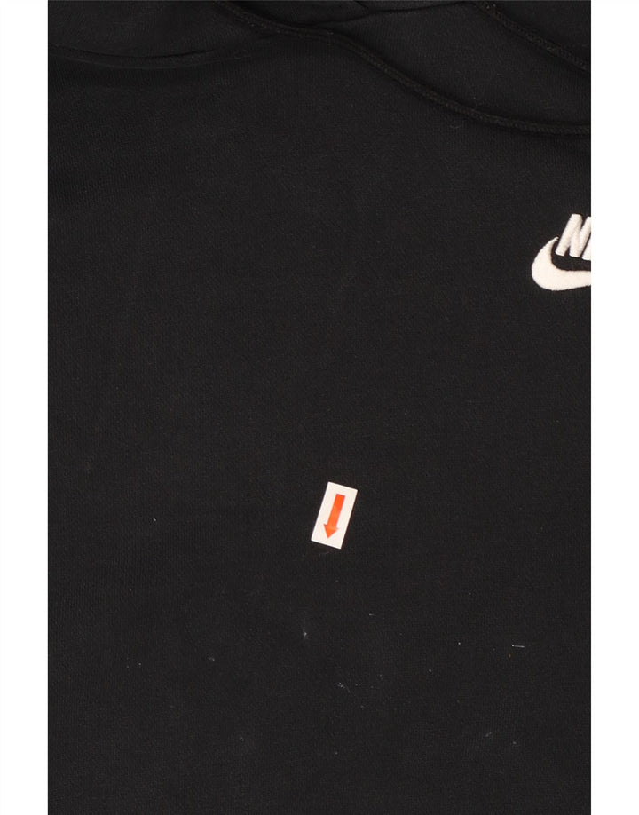 NIKE Ženska prevelika majica s kapuljačom UK 14 Srednje crni pamuk