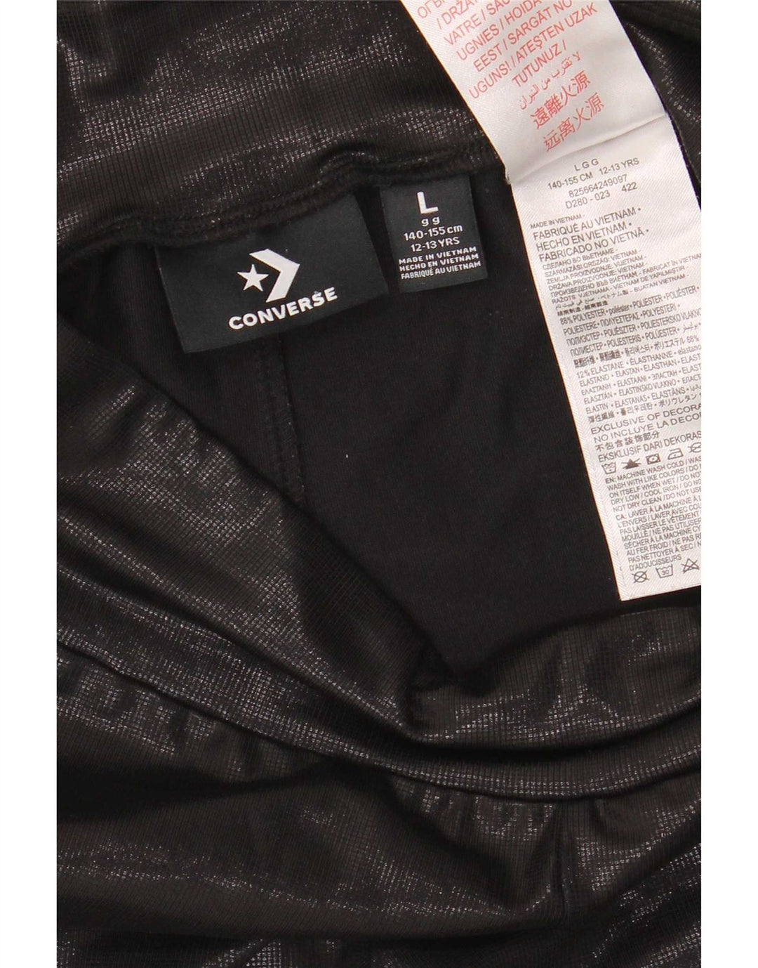 Converse tajice za djevojčice 12-13 godina velike crne poliesterske