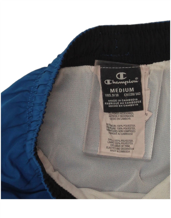 Champion Boys Graphic Sport Shorts 9-10 Years Medium Blue Poliester