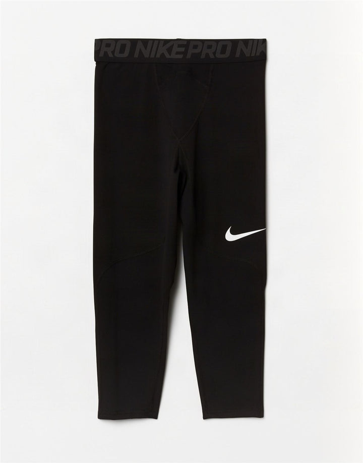 Male crne poliesterske muške Dri Fit Graphic Capri tajice