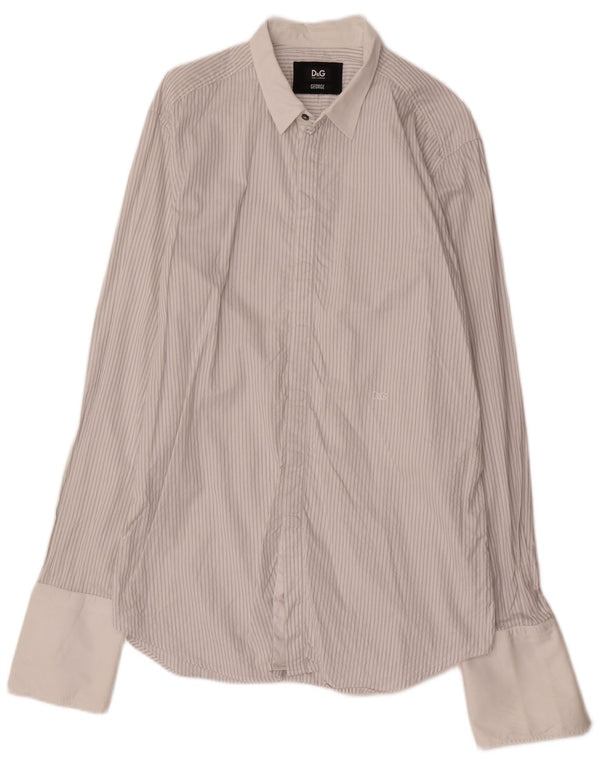 DOLCE & GABBANA Muška svečana košulja George Veličina 17 43 XL Bijele pruge