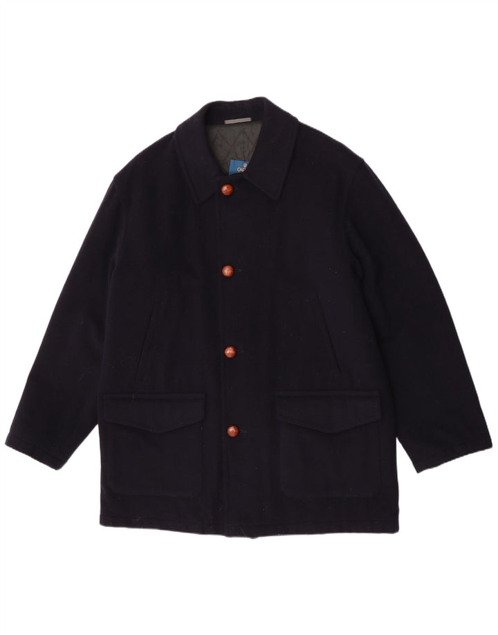 Muški kaput Caesar UK 42 XL tamnoplava djevičanska vuna