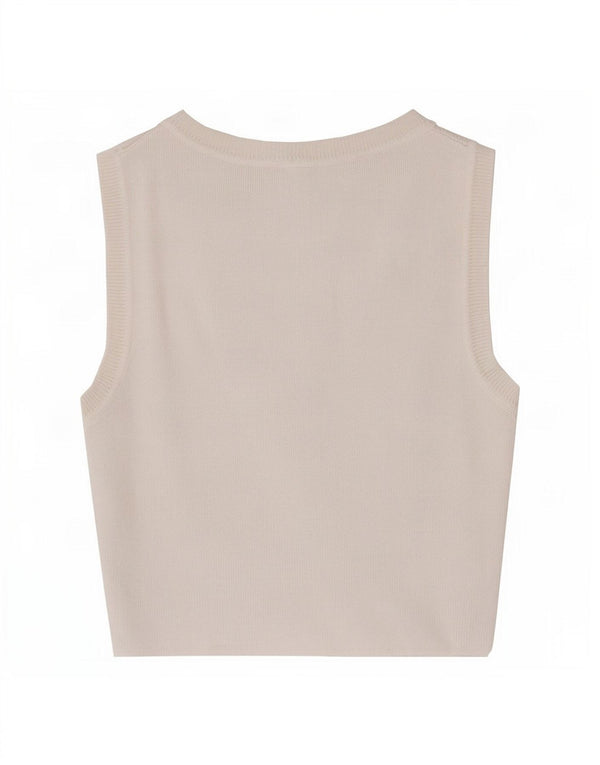 Zara Womens Crop Vest Top UK 12 Medium White Viscose