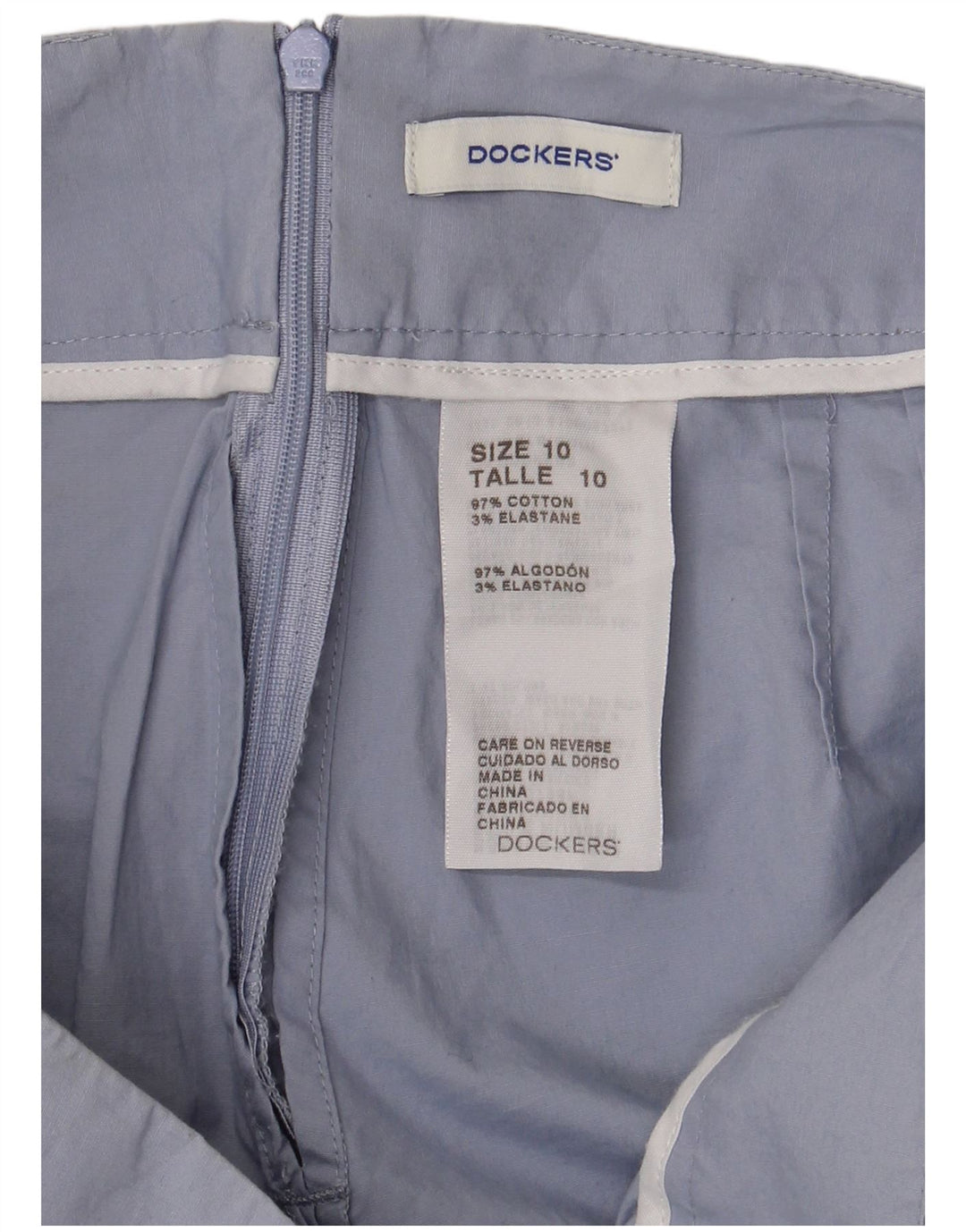 DOCKERS Ženska mini suknja US 10 Large W32 plavi pamuk
