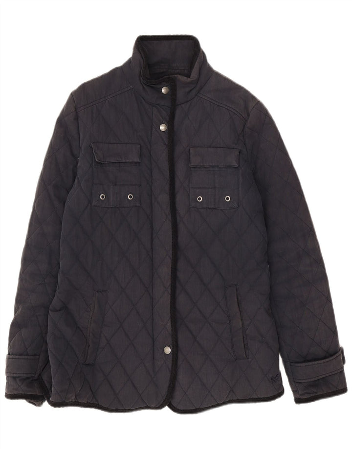 Crew Clothing Ženska prošivena jakna UK 12 Srednje tamnoplavi pamuk