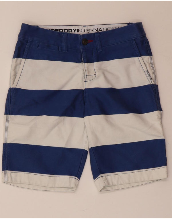 SUPERDRY Muške chino kratke hlače XS W28 tamnoplave na pruge