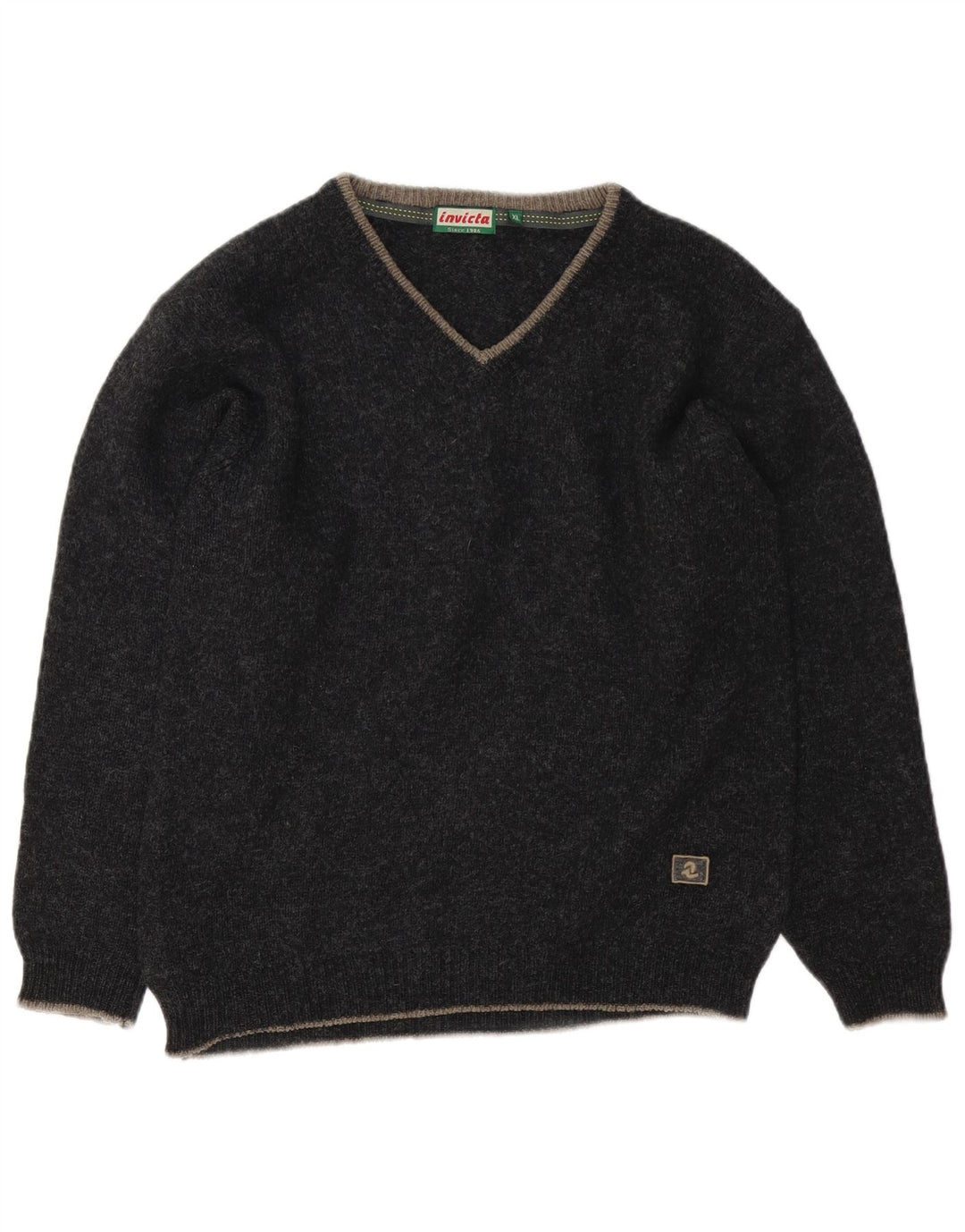 Invicta ženski džemper s V-izrezom UK 18 XL crni