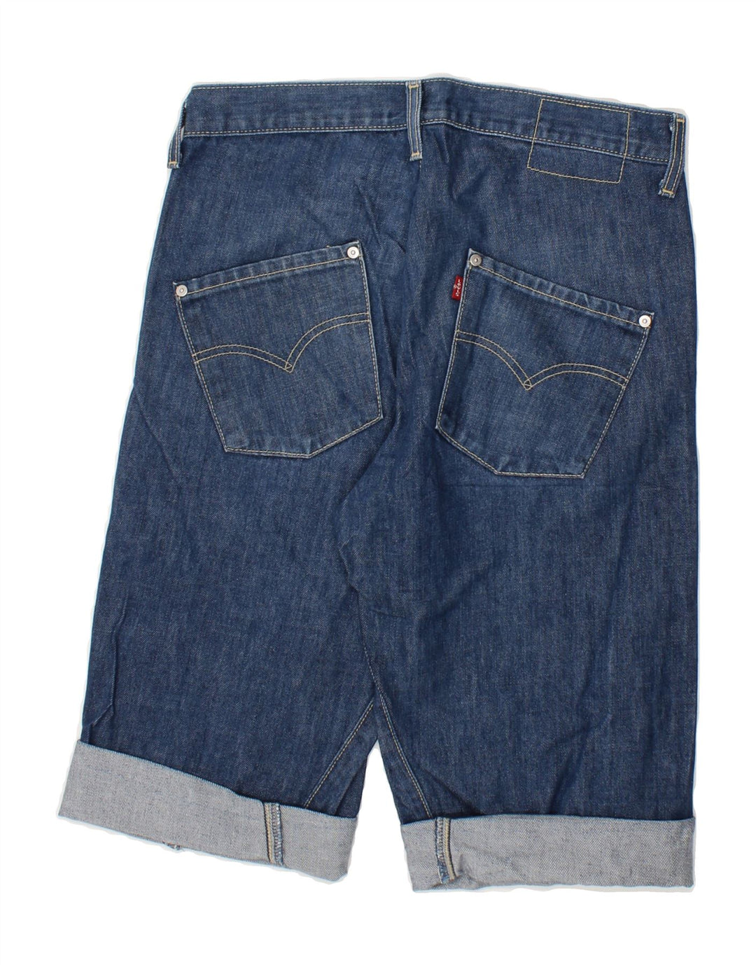 LEVI'S Womens Denim Shorts W32 Large Navy Blue Vintage Levi's and Second-Hand Levi's from Messina Hembry 