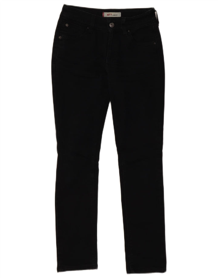Levi's ženske 471 uske traperice W26 L28 crni pamuk