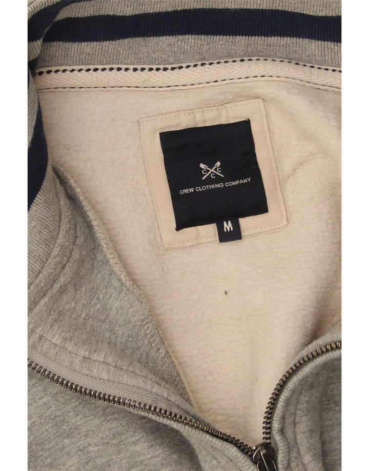 Crew Clothing Muška majica s izrezom s patentnim zatvaračem Srednje sivi pamuk