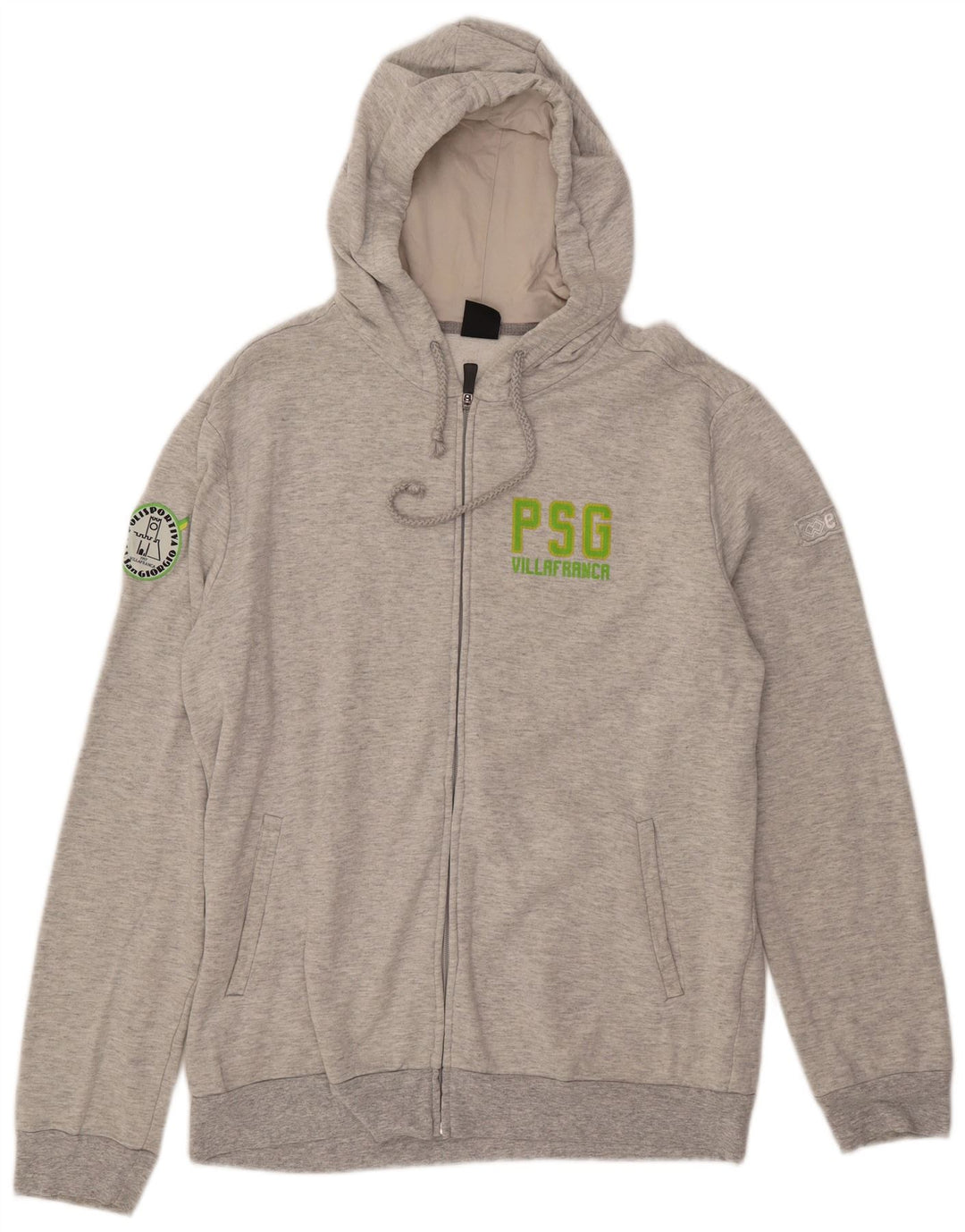 ERREA ženski pulover s kapuljačom s patentnim zatvaračem XL, sivi pamuk