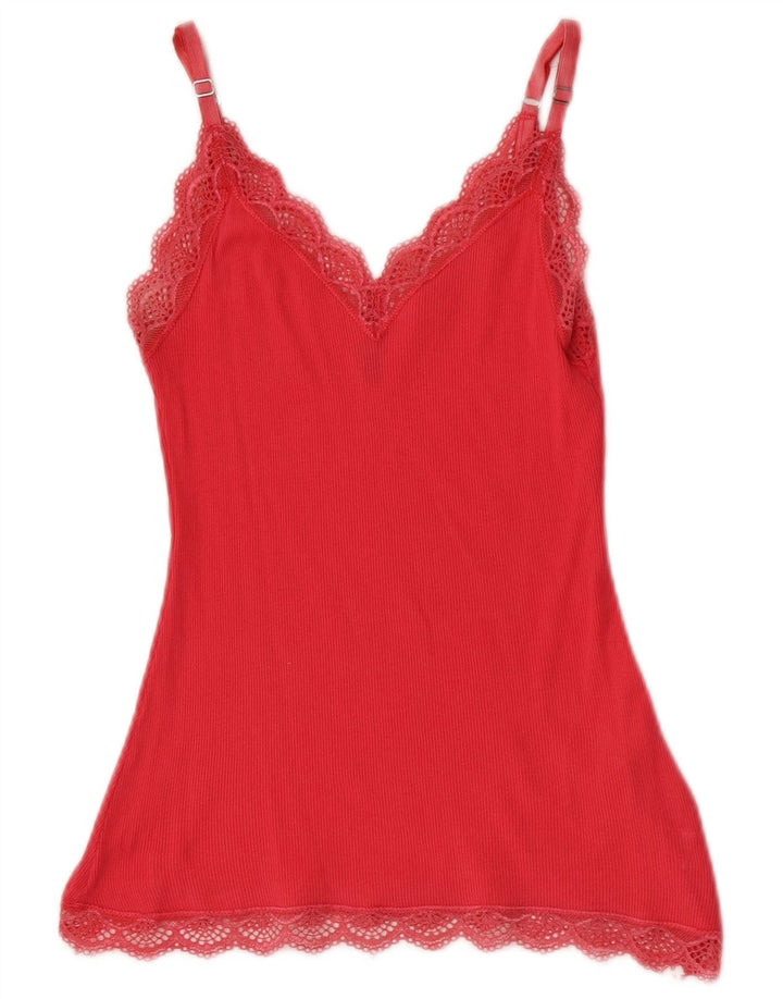 Benetton ženski Cami Top UK 8 mali ružičasti pamuk