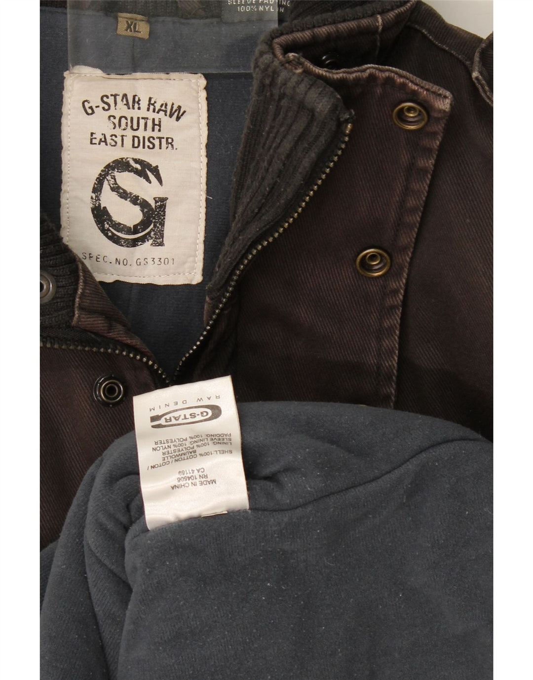 G-Star muška parka jakna UK 42 XL sivi pamuk