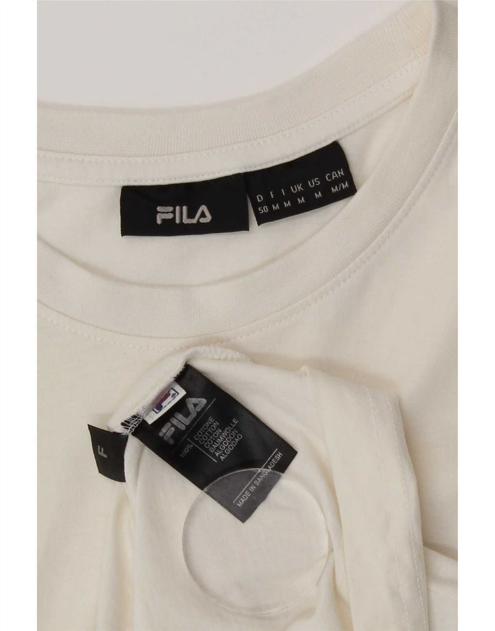 Fila Muška majica kratkih rukava srednje veličine, bijeli pamuk