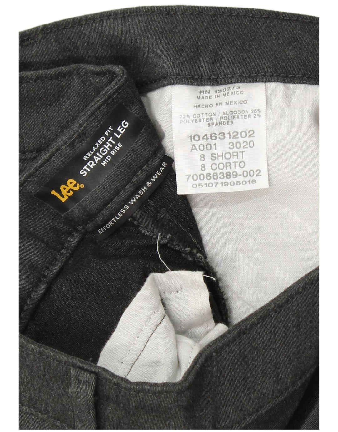 LEE Ženske ležerne hlače srednjeg kroja opuštenog kroja US 8 srednje veličine W30 L30 sive