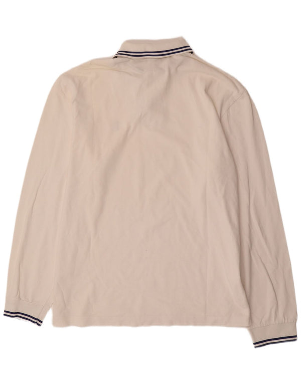 MARINA YACHTING Muška polo majica dugih rukava 3XL bijeli pamuk