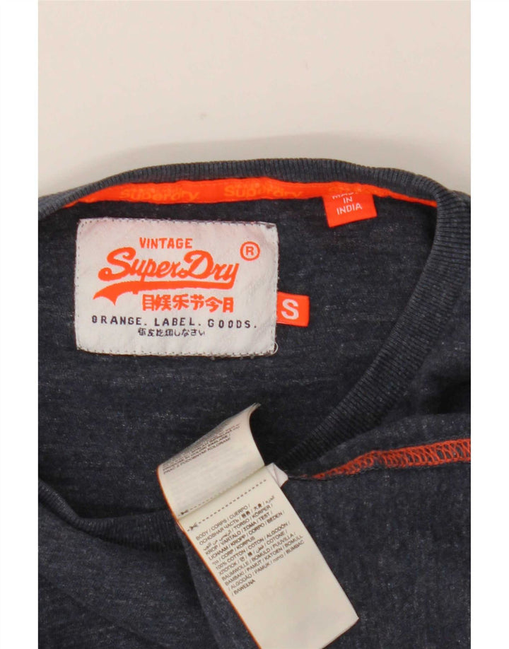 Superdry muška majica s dugim rukavima, mali tamnoplavi flekasti pamuk
