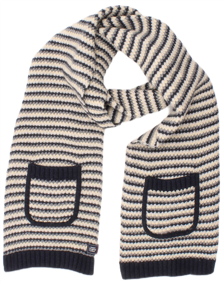 Tommy Hilfiger ženski pleteni pravokutni šal, univerzalna veličina, mornarsko plave pruge, vuna
