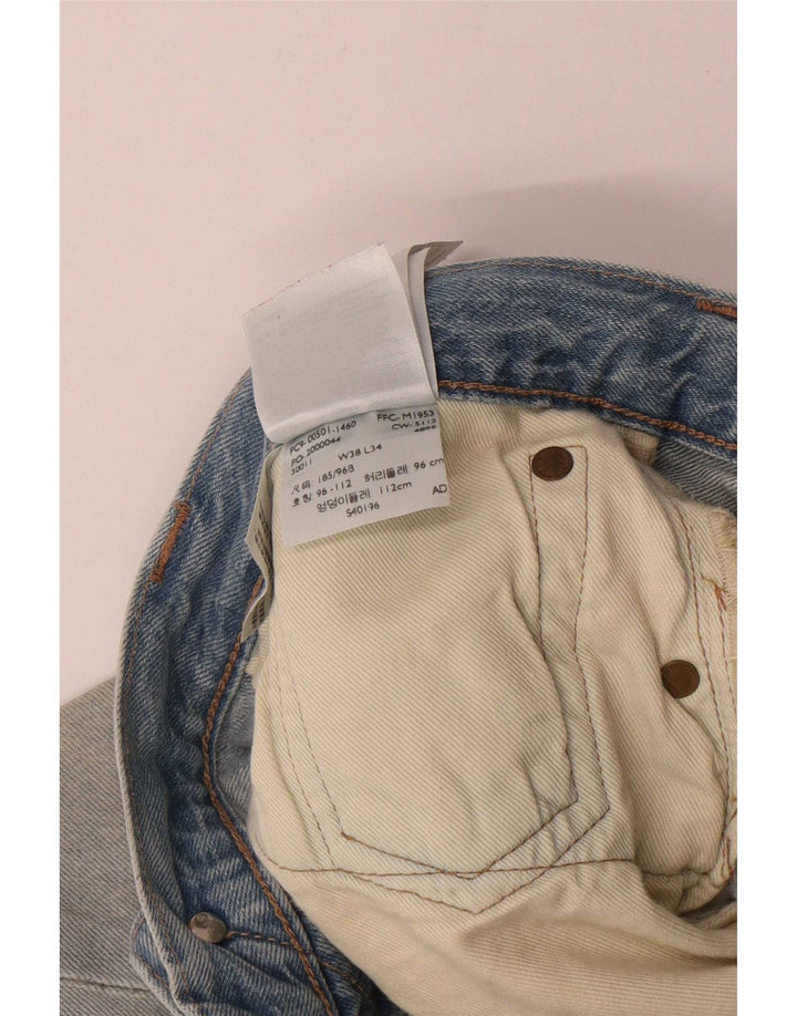 Levi's muške 501 ravne traperice W38 L34 plava viskoza