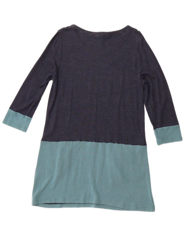 WHITE STUFF Ženska haljina A-kroja UK 16 Veliki tamnoplavi blok boja