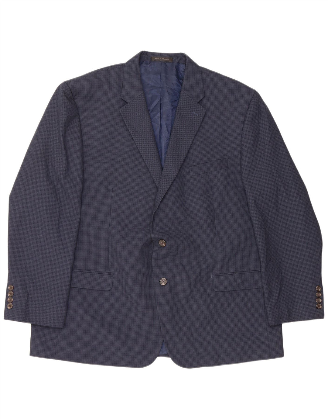 Chaps Muška jakna jakna EU 50 veliki tamnoplavi houndstooth poliester