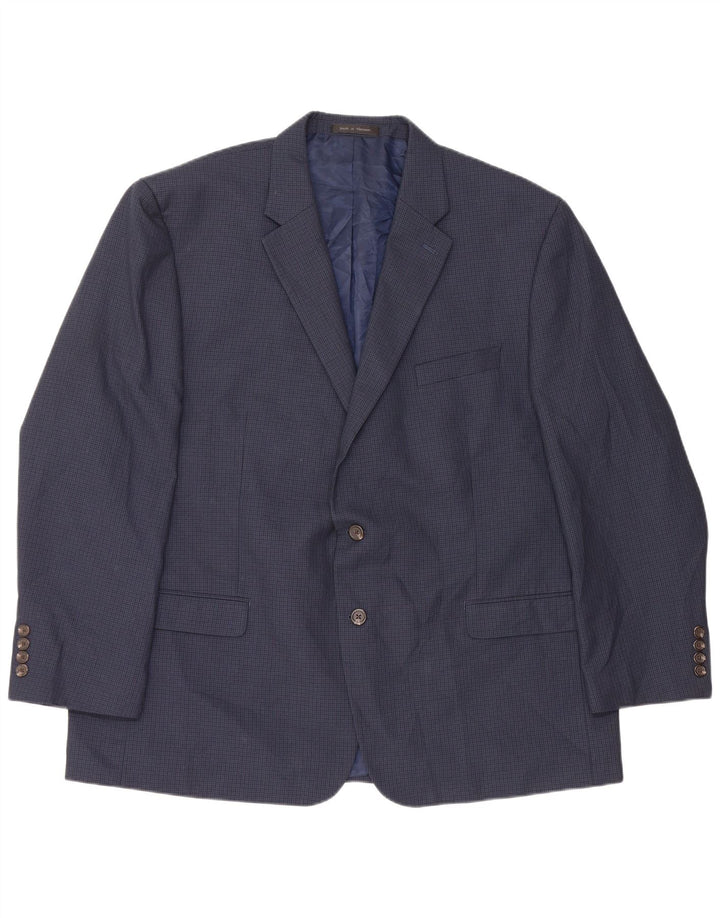 Chaps Muška jakna jakna EU 50 veliki tamnoplavi houndstooth poliester