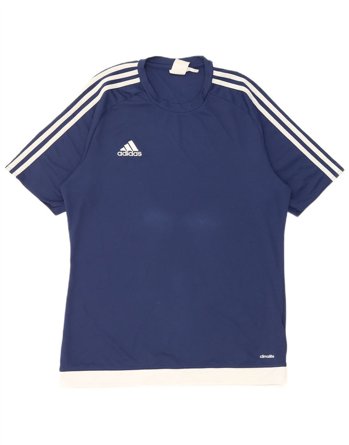 Adidas muška Climalite majica kratkih rukava Medium tamnoplavi Colourblock Poliester