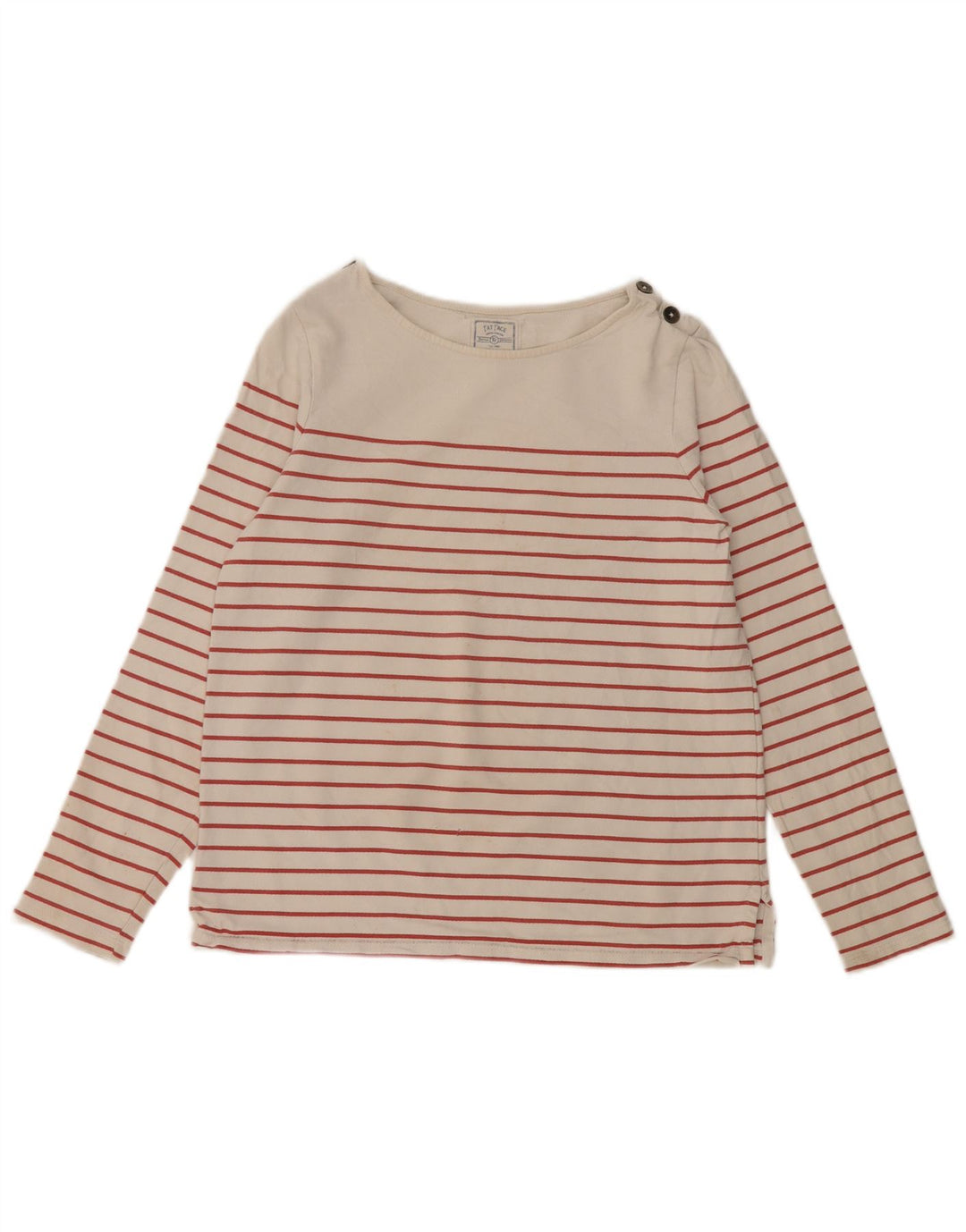 FAT FACE Ženska majica s dugim rukavima UK 8 Mala sivo bijela pamuk na pruge